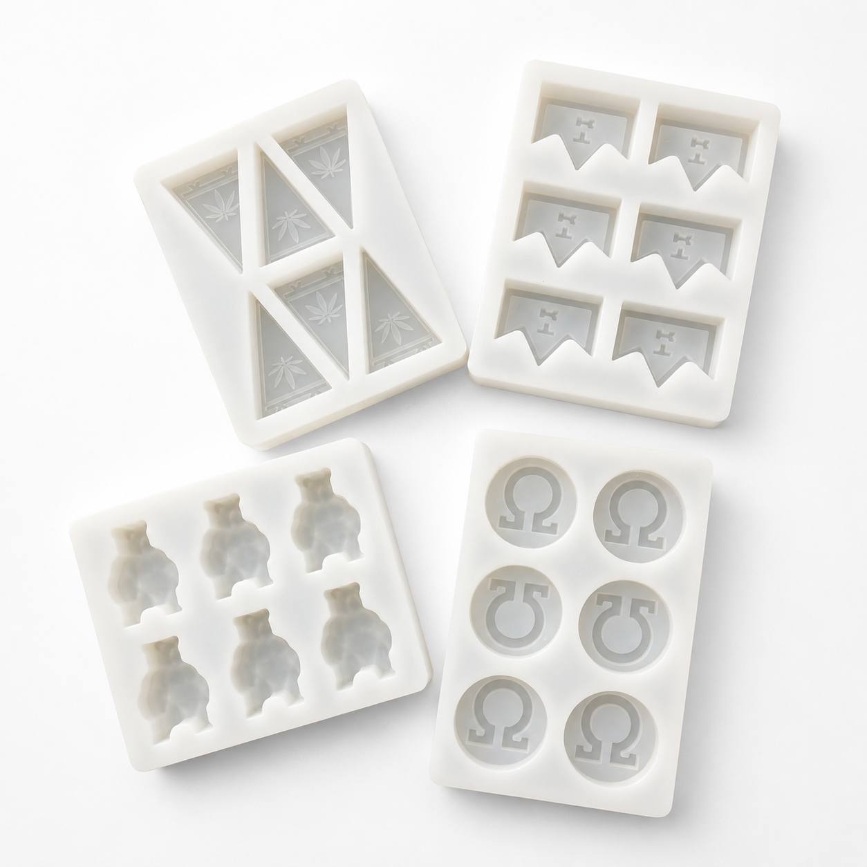Moldes personalizados de silicona para gomitas y formas de gomitas con marca para producción comercial