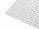Close-up of 1.5mL square gummy mold cavities in platinum silicone