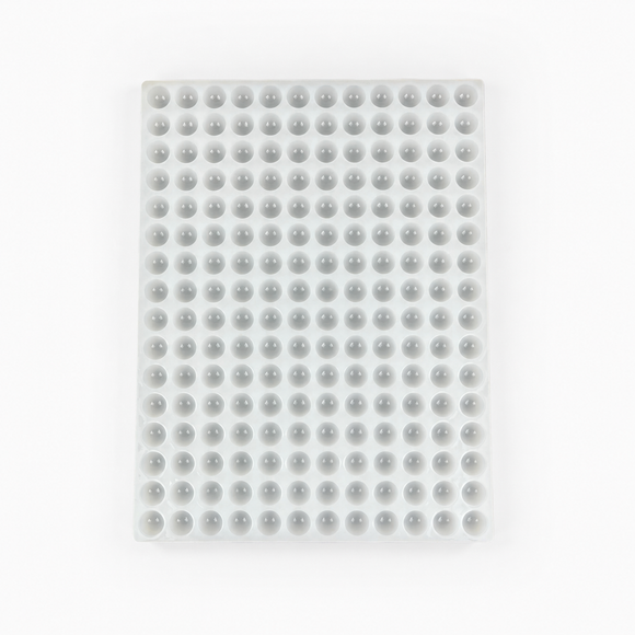 Molde para gomitas de media esfera de silicona de 2.8 mL - 192 cavidades - vista superior, de silicona