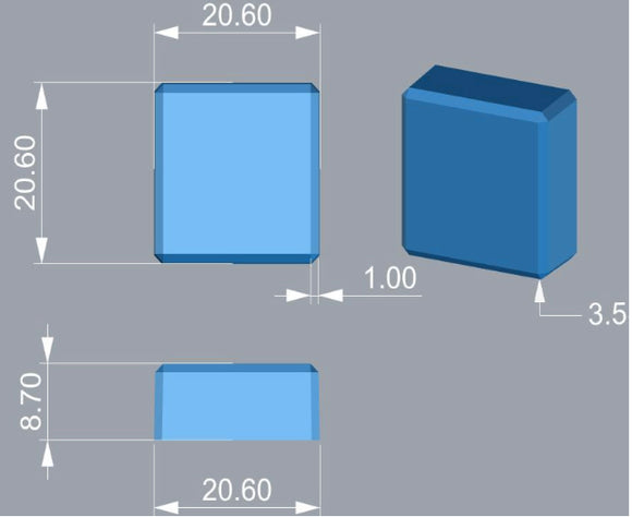 Molde de goma cuadrada de 3.5 ml - 221 cavidades