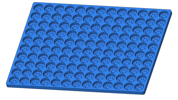 3.3 ml Molde de goma de monedas de cara sonriente