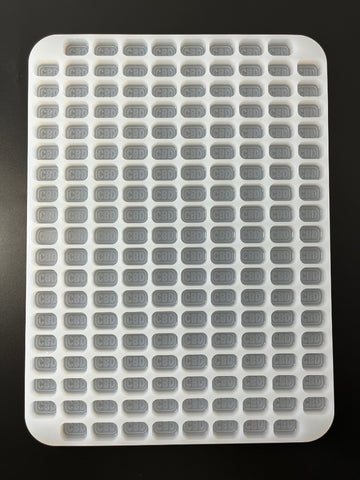 Molde de goma CBD de 3.1 ml - 186 cavidades - 0