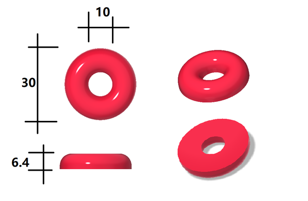 Molde de goma de silicona con anillo de melocotón de 3 ml - 108 cavidades