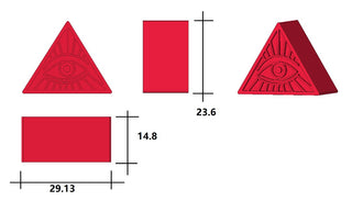 Molde para gomitas triangular piramidal de 5,1 ml - 220 cavidades